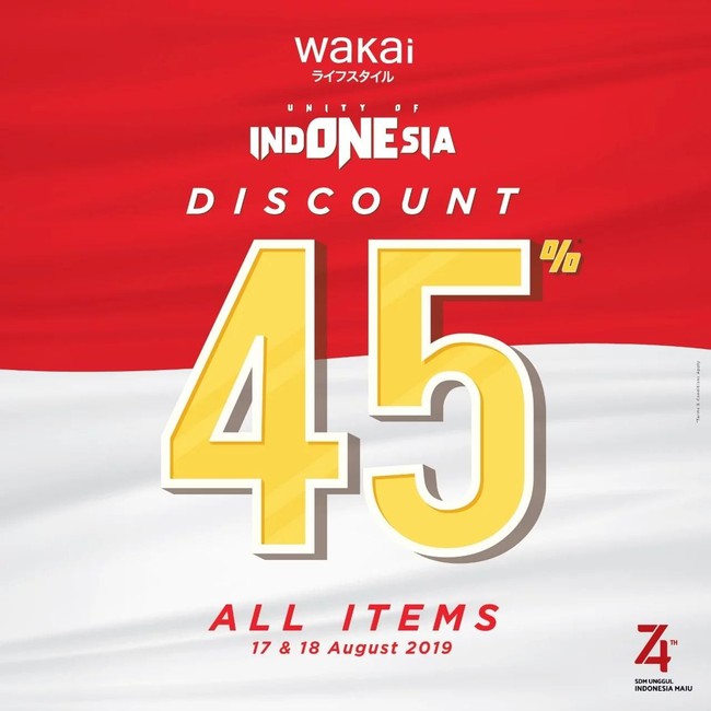 Sedangkan Anda yang butuh sepatu bisa mencari pilihannya di Wakai. Brand sepatu Jepang itu diskon 45% untuk semua item. Jangan dilewatkan. Foto: Twitter