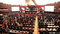 Suasana ruang sidang saat Jokowi pidato.