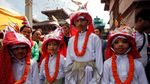 Lucunya Kostum Anak-anak Nepal di Festival Gaijatra