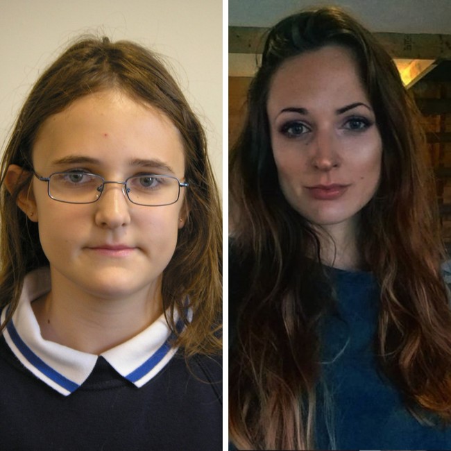 Wanita 24 tahun ini mengaku makeup dan pinset untuk merapikan alis, telah membuat wajahnya terlihat seperti sekarang. Foto: istimewa/The Brightside/Reddit