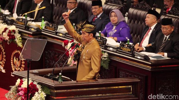Jokowi saat pidato kenegaraan / 