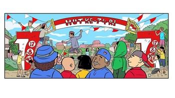 Gapura menjadi tema Google Doodle 2019. Foto: Google