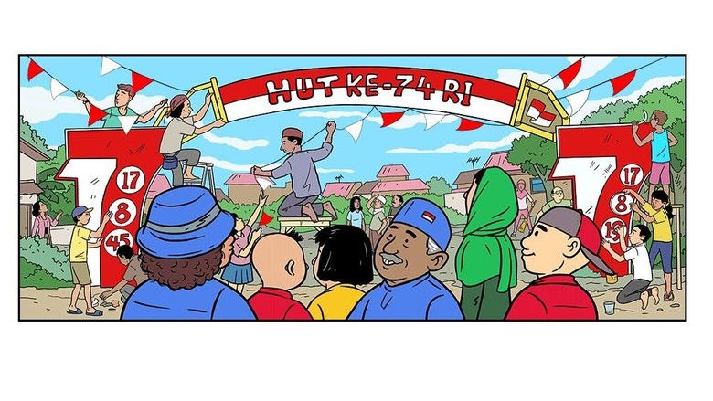 Ilustrasi Gapura Merah Putih Hari Prast Jadi Google Doodle