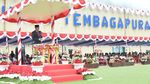 Diiringi Hujan, Jonan Pimpin Upacara HUT ke-74 RI di Freeport