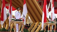 Jajaran Pemda DKI Jakarta pernah memanfaatkan kawasan pulau reklamasi dalam Peringatan Hari Ulang Tahun ke-74 Kemerdekaan RI Tahun 2019. Rifkianto Nugroho/detikcom