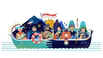 Semangat Bhineka Tunggal Ika dijadikan tema Google Doodle 2017. Foto: Google