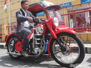 Motor Zaman Perang Dijadikan Becak, Diharapkan Tak Punah
