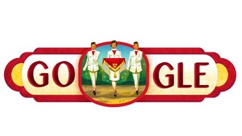 Giliran Paskibra menjadi tema Google Doodle di 2016. Foto: Google