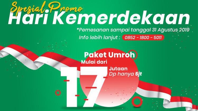 Promo 17 Agustusan umroh.com (dok umroh.com) Promo 17 Agustusan umroh.com (dok umroh.com)