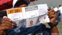 Begini keseruan pemilihan ketua RT dan RW di Kav Sigma, RW 20, Pondok Gede Kelurahan Jatimakmur, Bekasi, Minggu (18/8/2019).