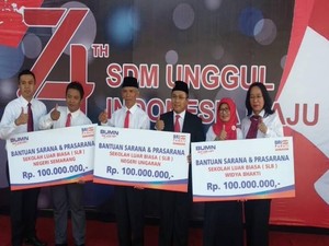 Di HUT ke-74 RI, BRI Beri Bantuan CSR ke 57 SLB di Seluruh Indonesia