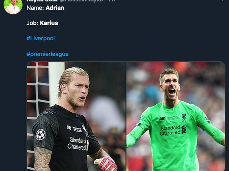 Warganet Beri Nama Baru Buat Kiper Liverpool: Adrian Karius