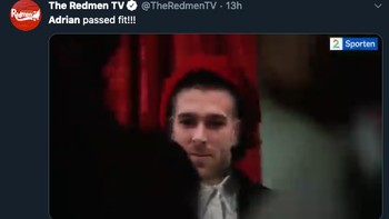 Adrian sebenarnya sempat diragukan bisa tampil. Saat dipastikan bisa main, ia pun disambut suka cita. (Foto: Twitter)