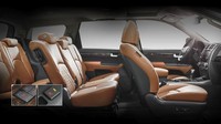 Kia Mohave dengan konfigurasi 3 baris kursi. KIA memang belum membeberkan lebih banyak informasi pada Mohave terbaru ini. Diperkirakan, mobil ini dibekali dengan fitur keamanan dan keselamatan canggih seperti peringatan tabrakan depan, sistem kamera birds eye untuk membantu parkir, serta electronic stability control.  Foto: Dok. KIA