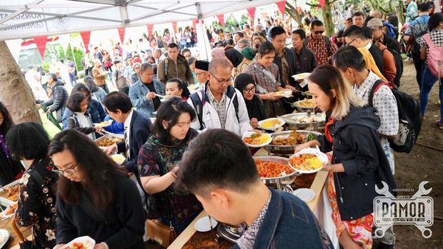 Kemeriahan HUT ke-74 RI di Frankfurt