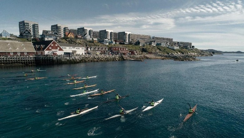 Kayak tradisional di Greenland (Kiliii Yuyan/CNN) Kayak tradisional di Greenland (Kiliii Yuyan/CNN)