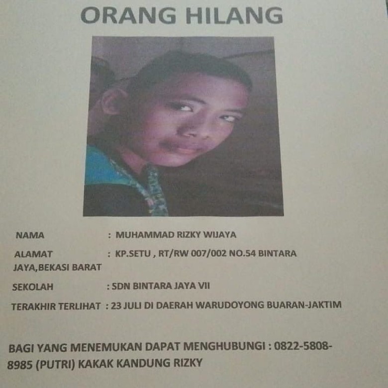 Tolong! Bocah Bekasi Ini Belum Pulang ke Rumah Sejak Juli Tolong! Bocah Bekasi Ini Belum Pulang ke Rumah Sejak Juli