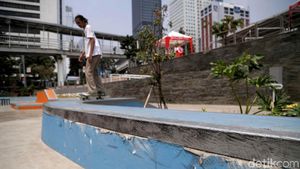 Miris, Belum Lama Diresmikan Skate Park di Dukuh Atas Rusak
