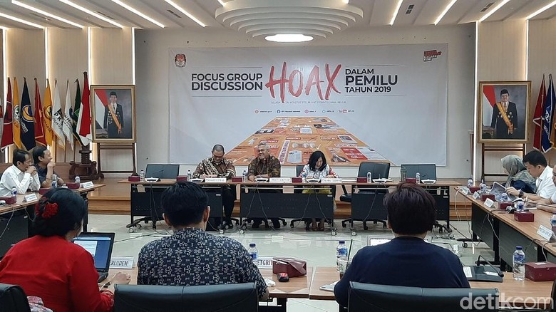 KPU Sebut Serangan Hoaks Meningkat Pesat di Pemilu 2019 KPU Sebut Serangan Hoaks Meningkat Pesat di Pemilu 2019
