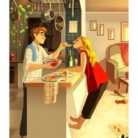 Salah satu kegiatan manis yang bisa dilakukan bersama dengan pasangan adalah memasak di dapur.  Foto: Instagram @yaoyaomva