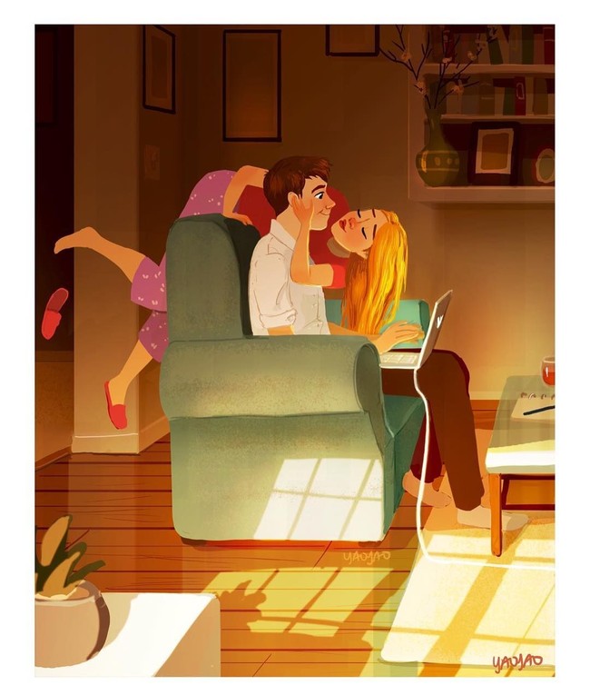 Alih-alih menunjukkan gerakan atau romansa yang berlebihan, karyanya menggambarkan hubungan nyata dan ikatan pribadi yang dibagikan. Foto: Instagram @yaoyaomva