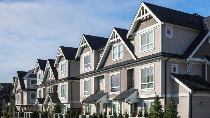 Ilustrasi rumah bergaya townhouse. Foto: iStock Ilustrasi rumah bergaya townhouse. Foto: iStock