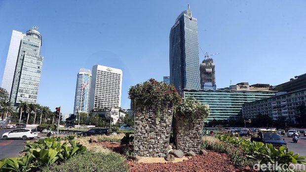 Anggaran Instalasi Batu Gabion di Bundaran HI Rp 150 Juta