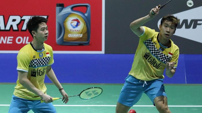 Kevin Sanjaya Sukamuljo/Marcus Fernaldi Gideon terhenti di perempatfinal Hong Kong Open 2019 (Foto: dok. Humas PBSI) Kevin Sanjaya Sukamuljo/Marcus Fernaldi Gideon terhenti di perempatfinal Hong Kong Open 2019 (Foto: dok. Humas PBSI)