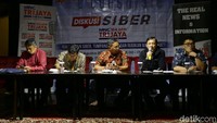 Diskusi RUU keamanan dan pertahanan siber berlangsung di DConsulate Jakarta, Rabu (21/8/2019).