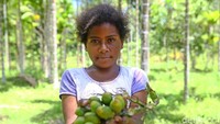Skouw merupakan perbatasan RI dan Papua Nugini yang dapat ditempuh dalam waktu 1,5 jam dari Bandara Sentani dengan menaiki mobil. Di perjalanan kami bertemu dengan Nobi, bocah 10 tahun dari distrik Muara Tami yang menawarkan buah kesukaannya pinang.