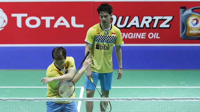 JUDI ONLINE Kevin Sanjaya Sukamuljo/Marcus Fernaldi Gideon masih puasa gelar Kejuaraan Dunia. (Foto: dok. Humas PBSI)