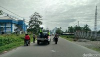 Lokasi kericuhan tak jauh dari Kantor DPRD Mimika, Jl Cendrawasih. Foto: Saiman/detikcom