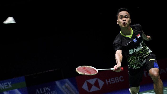 Penampilan Anthony Sinisuka Ginting naik turun. (ANTARA FOTO/Hafidz Mubarak/nz) Penampilan Anthony Sinisuka Ginting naik turun. (ANTARA FOTO/Hafidz Mubarak/nz)