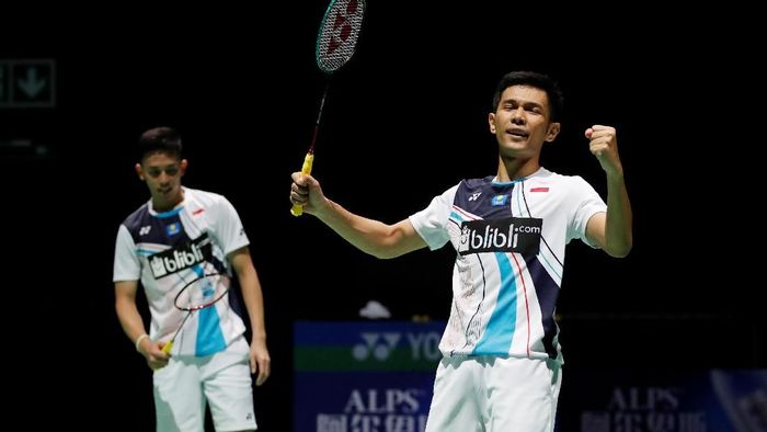 Fajar Alfian/Muhammad Rian Ardianto melaju ke babak kedua Denmark Open. (Foto: Arnd Wiegmann / Reuters)