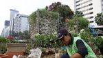 Melihat Lebih Dekat Instalasi Batu Gabion di Bundaran HI