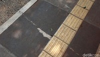 Lantai dari pedestrian pun sepertinya tidak ada perawatan untuk disikat.