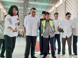 JK dan Menag Lukman Tinjau Renovasi Masjid Istiqlal
