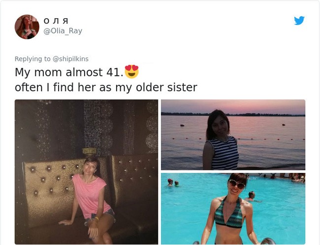 Para anak perempuan yang punya ibu awet muda pun curhat bagaimana orangtua mereka itu sering dikira atau meresa seperti adik-kakak. Foto: Twitter