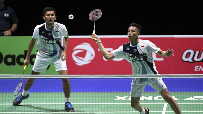 JUDI ONLINE Fajar Alfian/Muhammad Rian Ardianto. (Foto: Antara Foto)