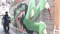 Para pemuda pun ada keinginan untuk menjadikan wilayahnya sebagai kampung mural. (Yudha Maulana/detikcom)
