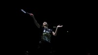 Jonatan menang 21-12, 21-16 atas wakil Denmark itu. ANTARA FOTO/Hafidz Mubarak.