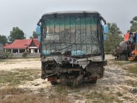 Bus Rapi yang terlibat kecelakaan.