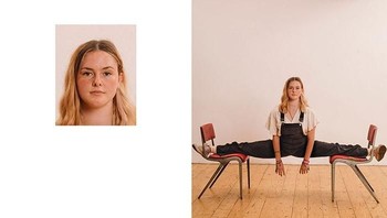 Berfoto sembari split di atas kursi. Foto: Max Siedentopf via Sina Mobile