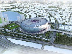 Pembangunan Jakarta International Stadium (JIS) memasuki babak baru setelah PT Jakarta Propertindo (BUMD) mengumumkan pemenang lelang kontraktor utama, yakni KSO WIKA Gedung, Jaya Konstruksi, dan PT PP. (Dok. Jakpro)