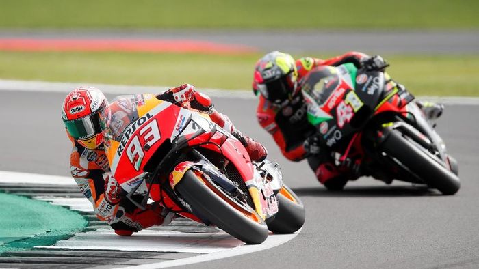 Rider Honda, Marc Marquez, menilai Yamaha akan menjadi pesaing utama di MotoGP Inggris. (Foto: David Klein/Reuters)