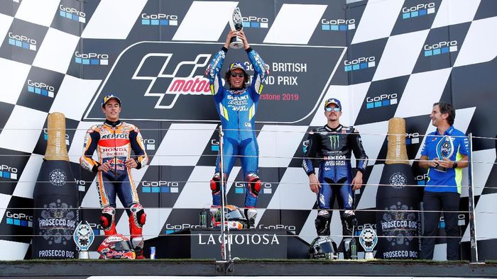 JUDI ONLINE Meski finis runner-up di MotoGP Inggris, Marc Marquez masih memimpin klasemen 2019. Foto: David Klein / Reuters