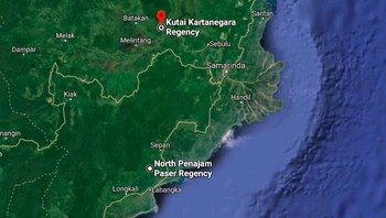 Ini penampakannya dilihat dengan versi satelit yang lebih detail menampakkan kondisi permukaannya. Foto: Google Maps