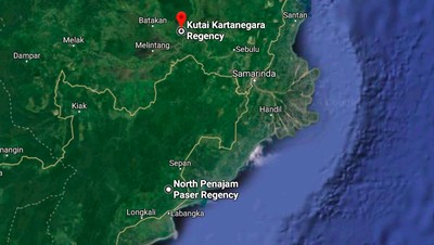 Penampakan Ibu Kota Baru Dilihat dari Google Maps