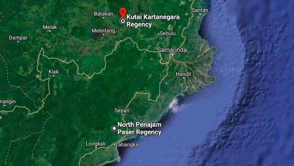 Penampakan Ibu Kota Baru Dilihat dari Google Maps
