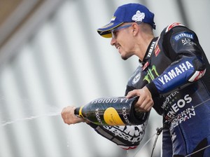 Heran Juga Vinales Bisa Finis Ketiga di MotoGP Inggris